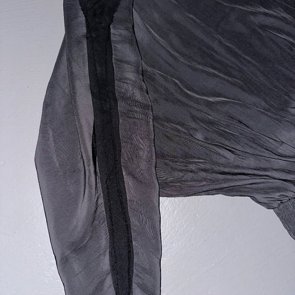 Ramy Brook Drop-Waist Dress with Sheer Sleeve Inserts - Size S - Picture 5 of 11